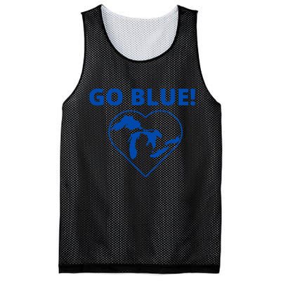 Go Blue Michigan Heart Mesh Reversible Basketball Jersey Tank
