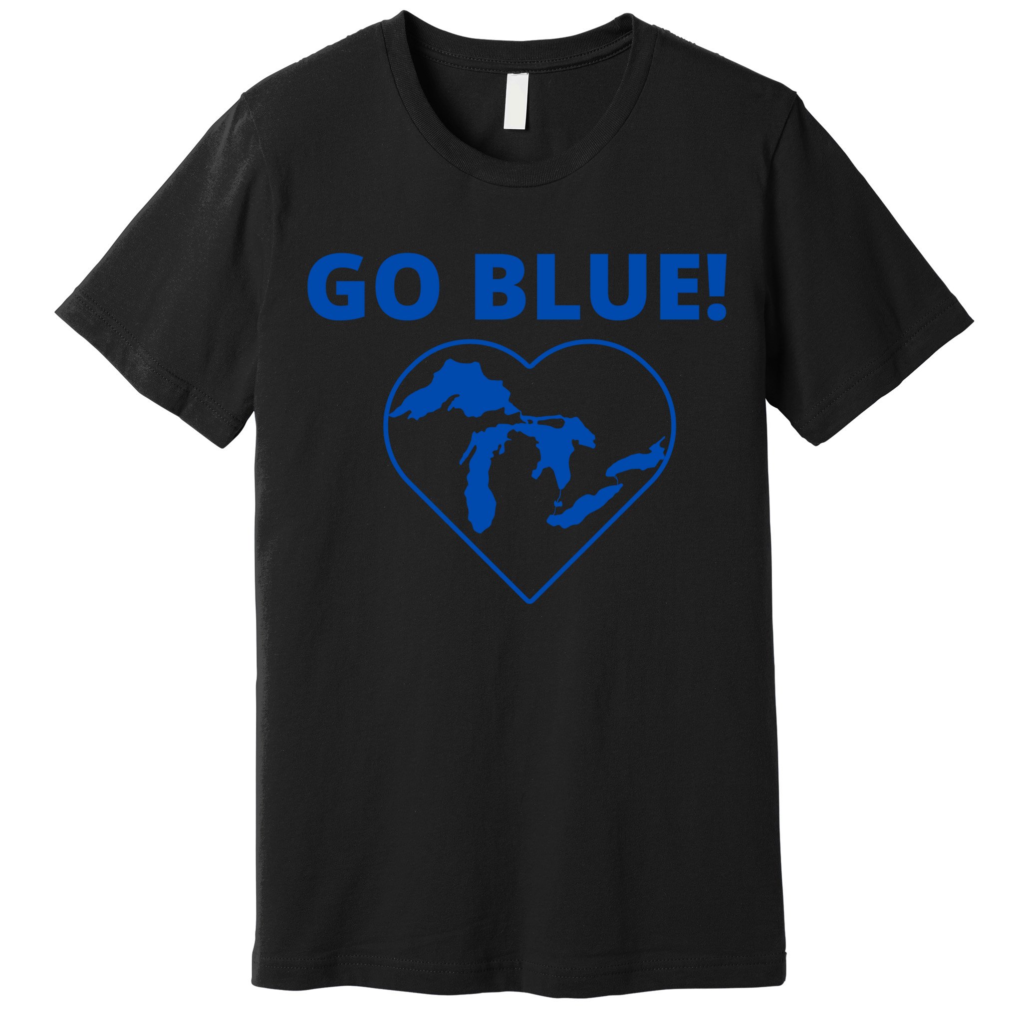 Go Blue Michigan Heart Premium T-Shirt