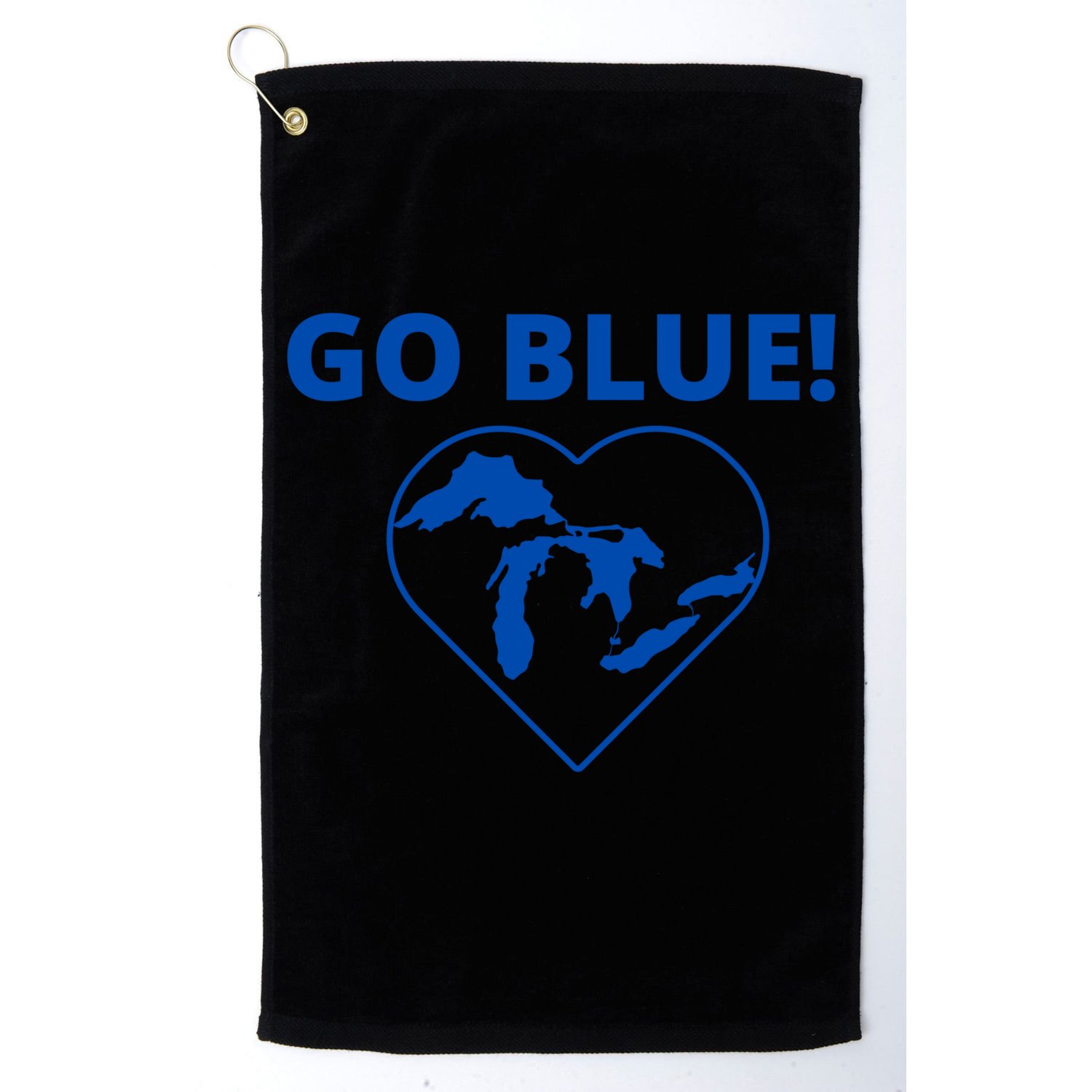 Go Blue Michigan Heart Golf Towel