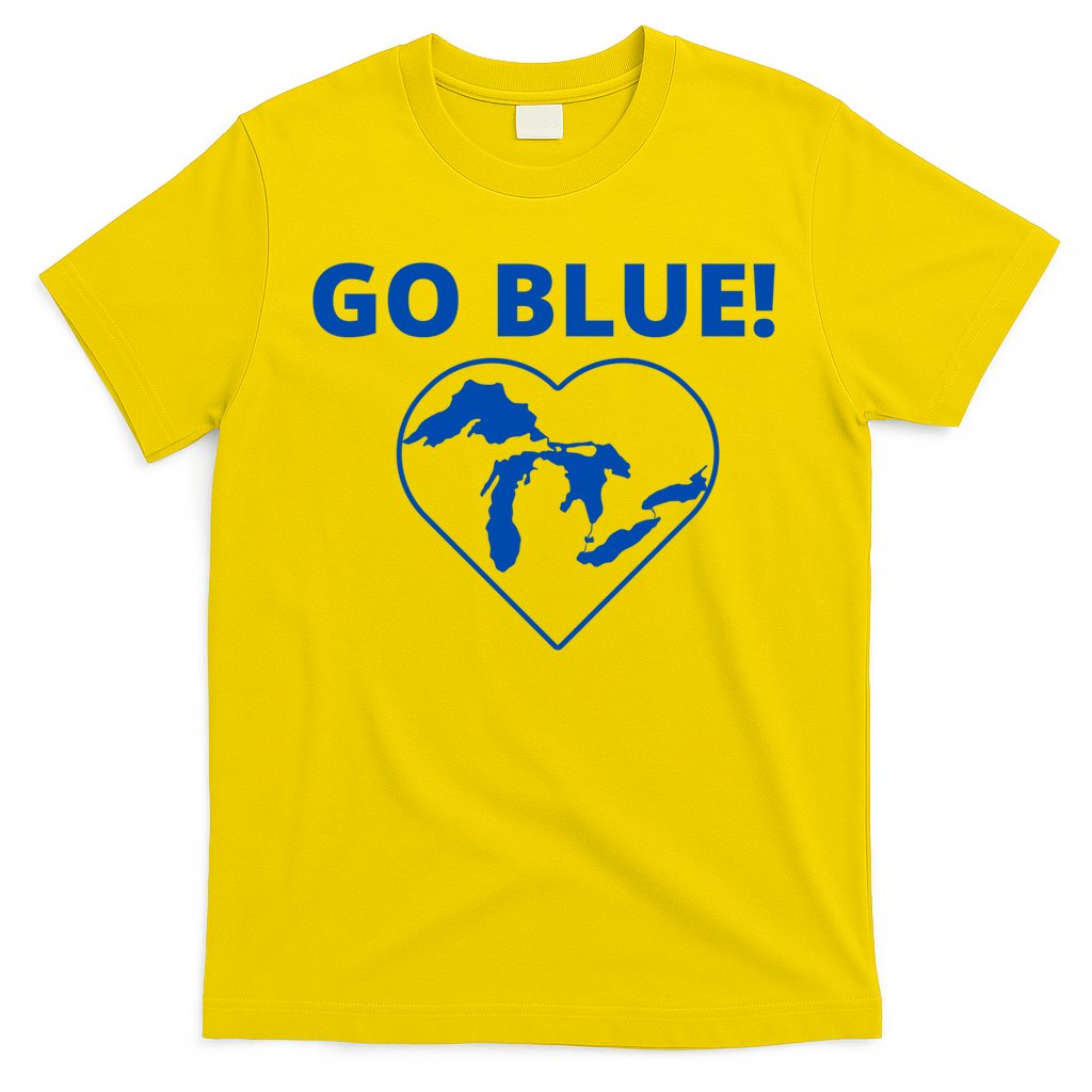Go Blue Michigan Heart T-Shirt