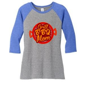 Grill Bbq Mom Grilling Chef Cook Mommy Mothers Day Gift Cool Gift Women's Tri-Blend 3/4-Sleeve Raglan Shirt