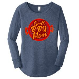 Grill Bbq Mom Grilling Chef Cook Mommy Mothers Day Gift Cool Gift Women's Perfect Tri Tunic Long Sleeve Shirt