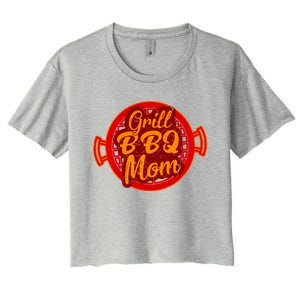 Grill Bbq Mom Grilling Chef Cook Mommy Mothers Day Gift Cool Gift Women's Crop Top Tee