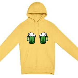 Green Beer Mug Shamrock St Patricks Day Gift Funny Ing Great Gift Premium Pullover Hoodie