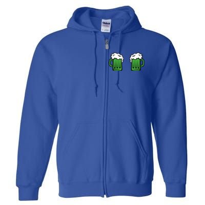 Green Beer Mug Shamrock St Patricks Day Gift Funny Ing Great Gift Full Zip Hoodie