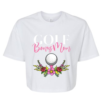 Golf Bonus Mom Golfer Stepmother Gift Bella+Canvas Jersey Crop Tee