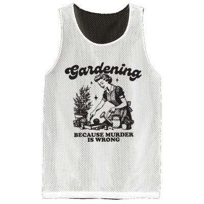 Gardening Because Murder Is Wrong Mesh Reversible Basketball Jersey Tank