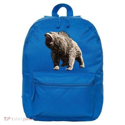 Grizzly Bear Motif Grizzlies Predator Bears Forest Animals Gift 16 in Basic Backpack