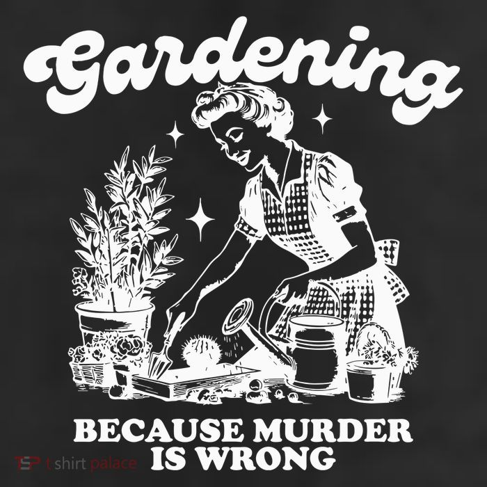 Gardening Because Murder Is Wrong 7 Panel Mesh Trucker Snapback Hat