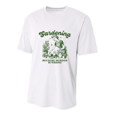 Gardening Because Murder Is Wrong Youth Performance Sprint T-Shirt