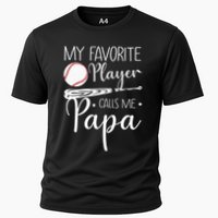 Grandpa Baseball My Favorite Player Calls Me Papa Cooling Performance Crew T-Shirt