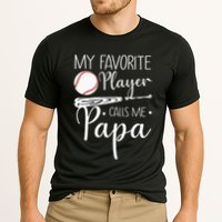 Grandpa Baseball My Favorite Player Calls Me Papa Cooling Performance Crew T-Shirt