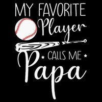 Grandpa Baseball My Favorite Player Calls Me Papa Backpack
