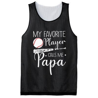 Grandpa Baseball My Favorite Player Calls Me Papa Mesh Reversible Basketball Jersey Tank