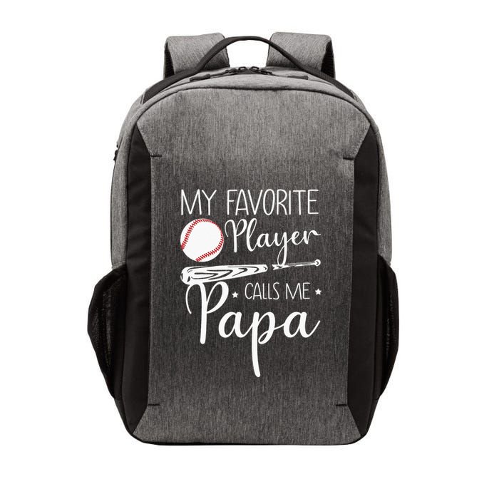 Grandpa Baseball My Favorite Player Calls Me Papa Vector Backpack