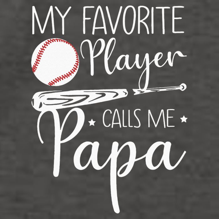 Grandpa Baseball My Favorite Player Calls Me Papa Vector Backpack