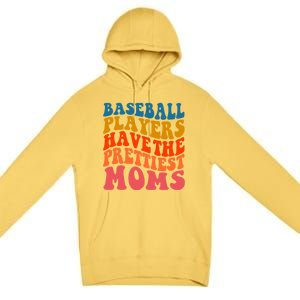 Groovy Baseball Mom Mothers Day Softball Lover Gift Premium Pullover Hoodie