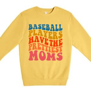 Groovy Baseball Mom Mothers Day Softball Lover Gift Premium Crewneck Sweatshirt