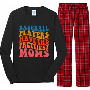 Groovy Baseball Mom Mothers Day Softball Lover Gift Long Sleeve Pajama Set