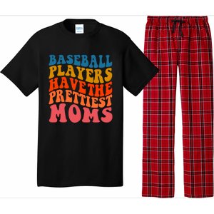 Groovy Baseball Mom Mothers Day Softball Lover Gift Pajama Set