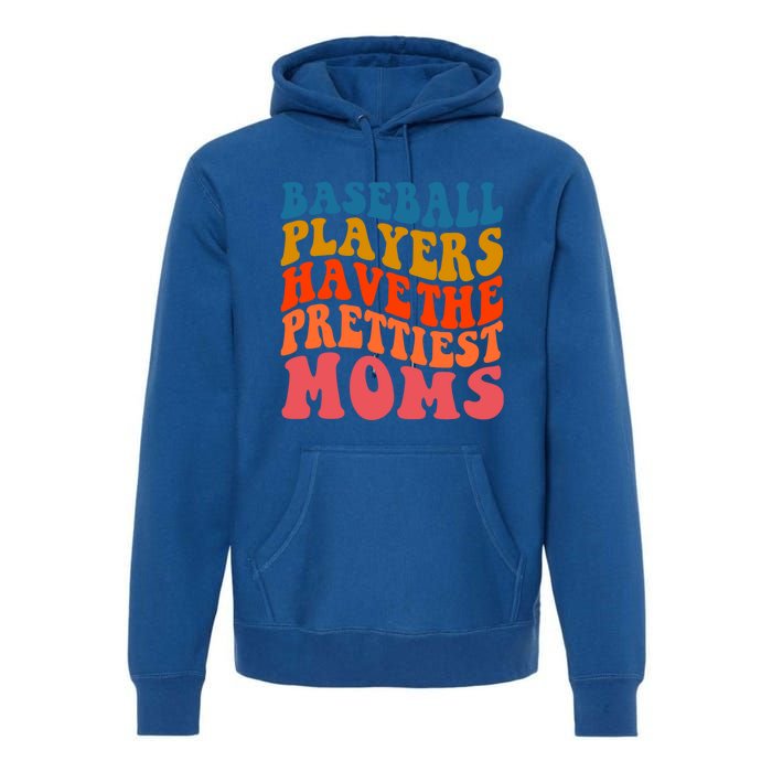 Groovy Baseball Mom Mothers Day Softball Lover Gift Premium Hoodie