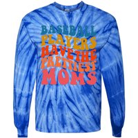 Groovy Baseball Mom Mothers Day Softball Lover Gift Tie-Dye Long Sleeve Shirt