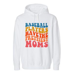 Groovy Baseball Mom Mothers Day Softball Lover Gift Garment-Dyed Fleece Hoodie