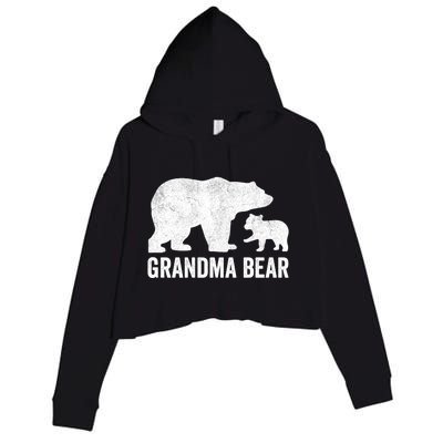 Grandma Bear Mothers Day, Funny One Cub Grandmom Hoodie Crop Fleece Hoodie