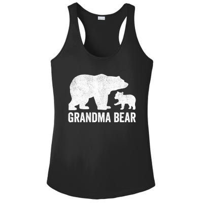 Grandma Bear Mothers Day, Funny One Cub Grandmom Hoodie Ladies PosiCharge Competitor Racerback Tank