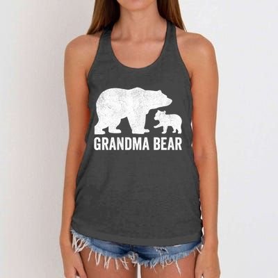 Grandma Bear Mothers Day, Funny One Cub Grandmom Hoodie Women's Knotted Racerback Tank