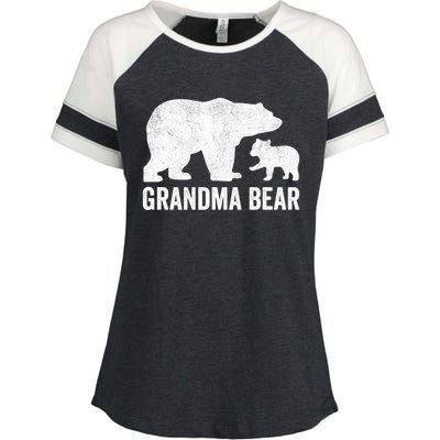 Grandma Bear Mothers Day, Funny One Cub Grandmom Hoodie Enza Ladies Jersey Colorblock Tee