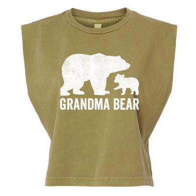 Grandma Bear Mothers Day, Funny One Cub Grandmom Hoodie Garment-Dyed Women's Muscle Tee