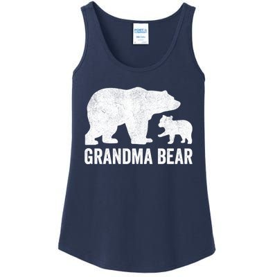 Grandma Bear Mothers Day, Funny One Cub Grandmom Hoodie Ladies Essential Tank