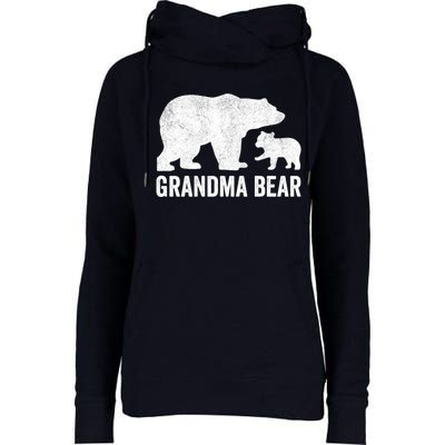 Grandma Bear Mothers Day, Funny One Cub Grandmom Hoodie Womens Funnel Neck Pullover Hood