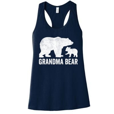 Grandma Bear Mothers Day, Funny One Cub Grandmom Hoodie Women's Racerback Tank