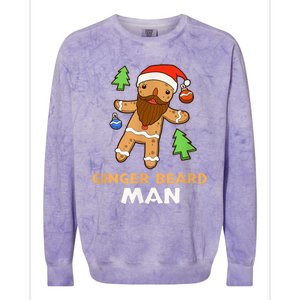 Ginger Beard Man Holiday Gingerbread Christmas Colorblast Crewneck Sweatshirt