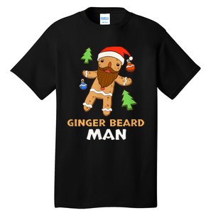 Ginger Beard Man Holiday Gingerbread Christmas Tall T-Shirt