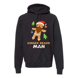 Ginger Beard Man Holiday Gingerbread Christmas Premium Hoodie