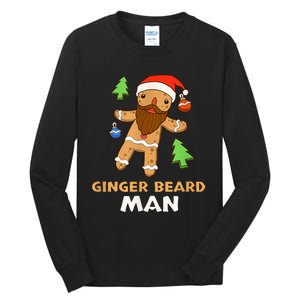 Ginger Beard Man Holiday Gingerbread Christmas Tall Long Sleeve T-Shirt