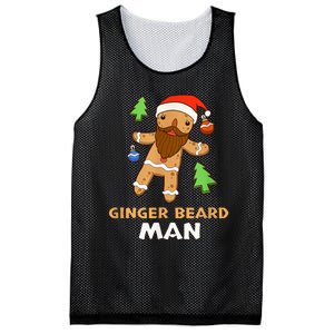 Ginger Beard Man Holiday Gingerbread Christmas Mesh Reversible Basketball Jersey Tank