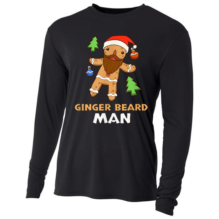 Ginger Beard Man Holiday Gingerbread Christmas Cooling Performance Long Sleeve Crew