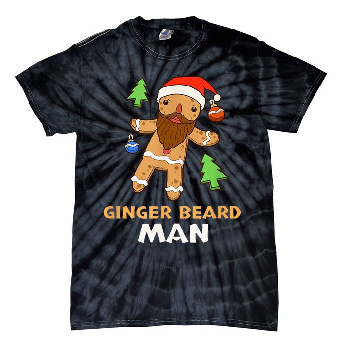 Ginger Beard Man Holiday Gingerbread Christmas Tie-Dye T-Shirt