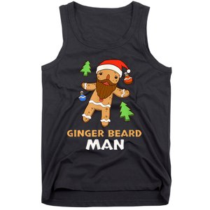 Ginger Beard Man Holiday Gingerbread Christmas Tank Top