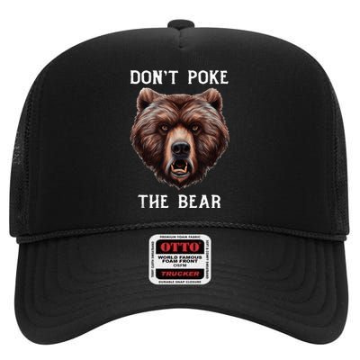 Grumpy Bear Mom Or Dad Grizzly Bear High Crown Mesh Back Trucker Hat