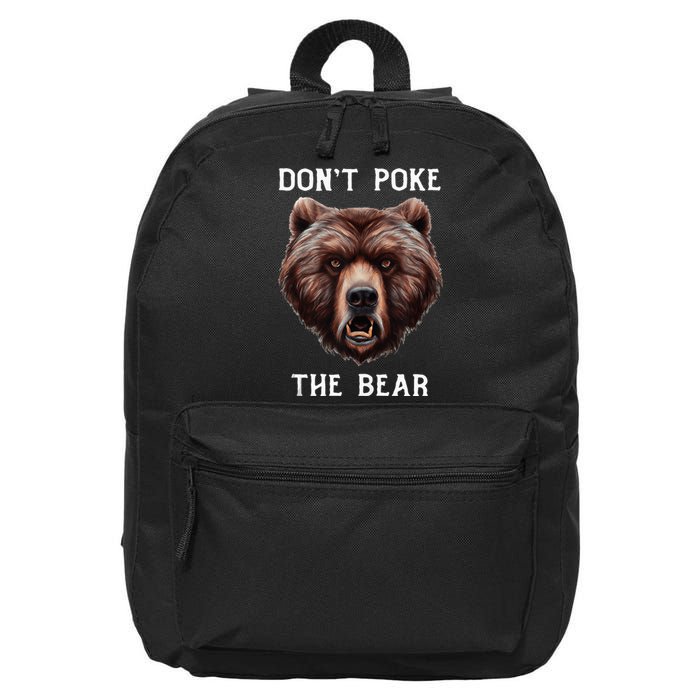 Grumpy Bear Mom Or Dad Grizzly Bear 16 in Basic Backpack