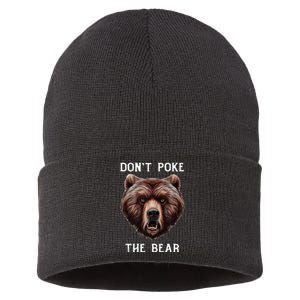 Grumpy Bear Mom Or Dad Grizzly Bear Sustainable Knit Beanie