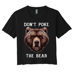 Grumpy Bear Mom Or Dad Grizzly Bear Women's Crop Top Tee