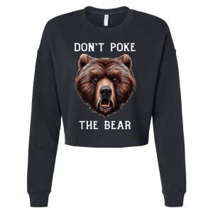 Grumpy Bear Mom Or Dad Grizzly Bear Cropped Pullover Crew