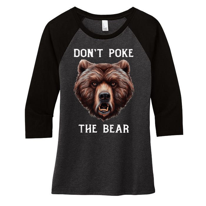 Grumpy Bear Mom Or Dad Grizzly Bear Women's Tri-Blend 3/4-Sleeve Raglan Shirt