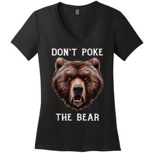 Grumpy Bear Mom Or Dad Grizzly Bear Women's V-Neck T-Shirt